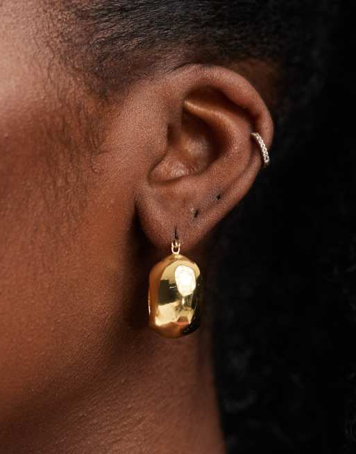 ASOS DESIGN - 14k vergulde oorbellen met bubbeldetail, 3 van 4