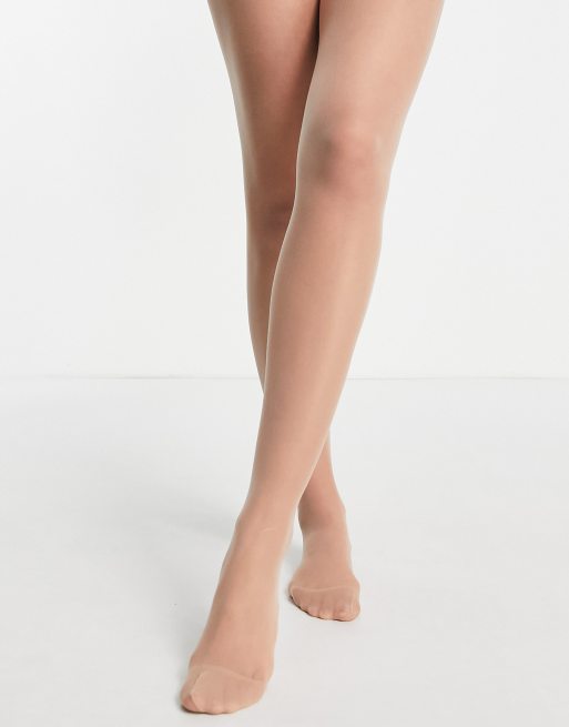 ASOS DESIGN 15 denier matt tights in beige