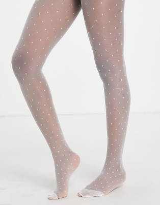 white polka dot leggings