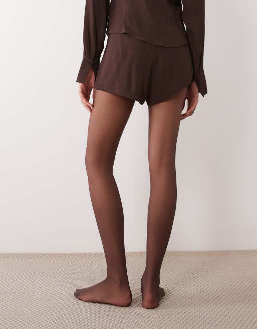 ASOS DESIGN 15 denier tights i chokolade, 3 af 3
