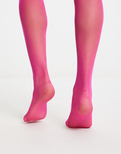 ASOS DESIGN 15 denier tights in pink