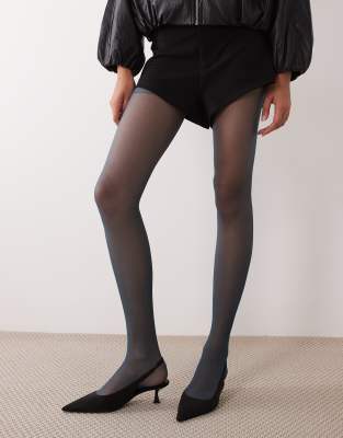 Asos Design 15 Denier Tights In Green