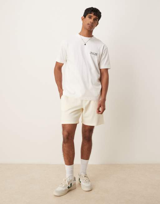 ASOS DESIGN 17cm inseam poly cotton shorts
