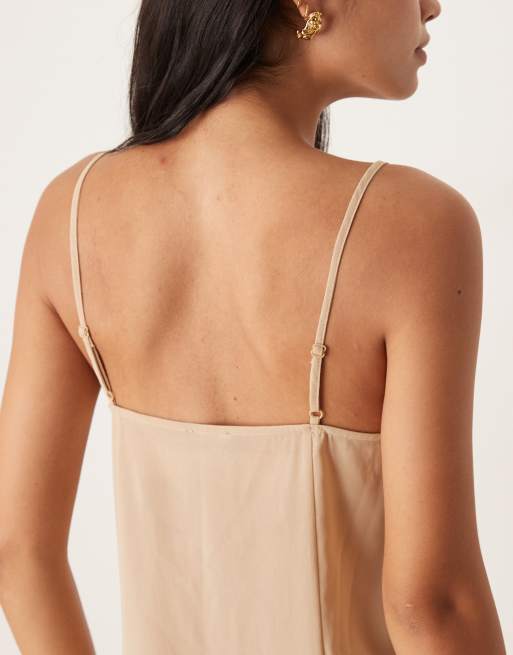 ASOS DESIGN – 2-i-1 – Stenfärgad, supermjuk maxiklänning i chiffong med klockad kjol, 2 av 4