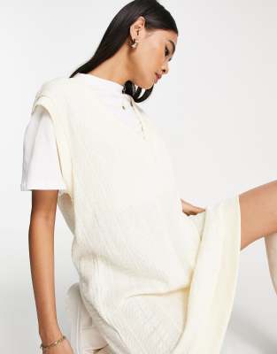 asos cream jumper dress