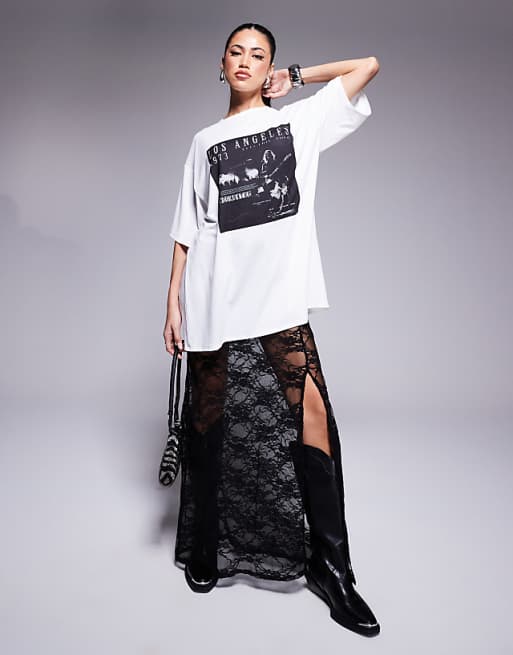 graphic t shirt dress Edgy Stunner T-Shirt A strong black queen that confident with herself Rock & Roll Denim Women's