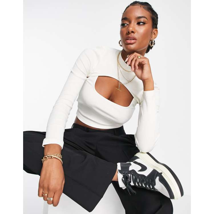 トップス epine U cut frill layered rib tops epine（エピヌ）の「U cut frill layered rib tops（シャツ