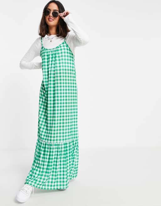 green gingham dress asos Eden Green Gingham Sleeveless Performance Seersucker Alcott Golf Dress