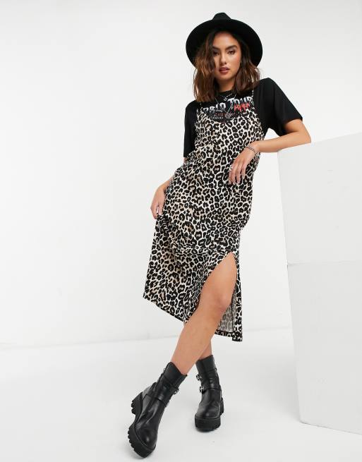 Casual midi hot sale slip dress