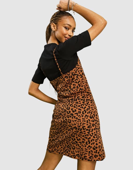 Leopard short sale sleeve dress