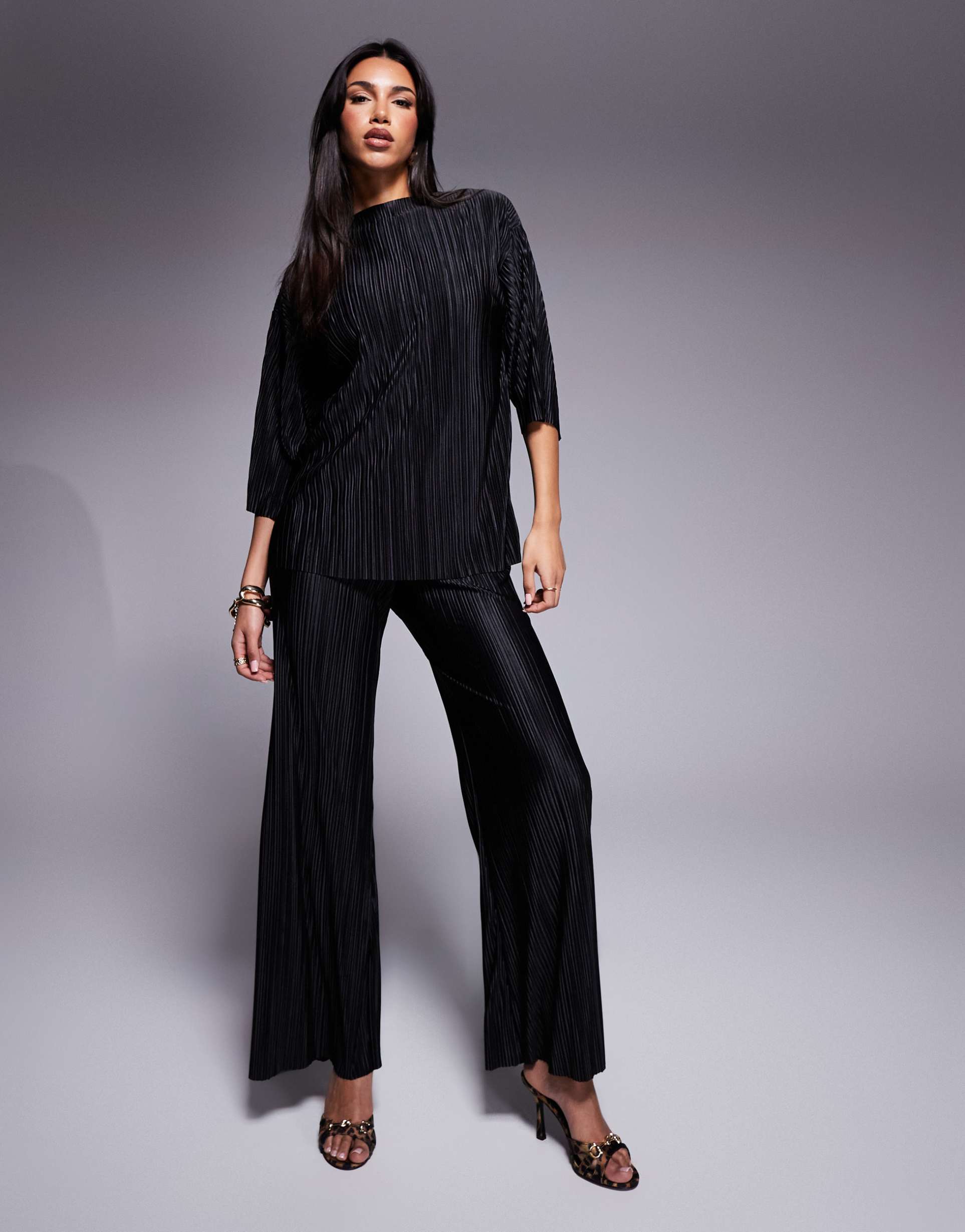 asos design 2 in 1 plisse faux cord jumpsuit in black