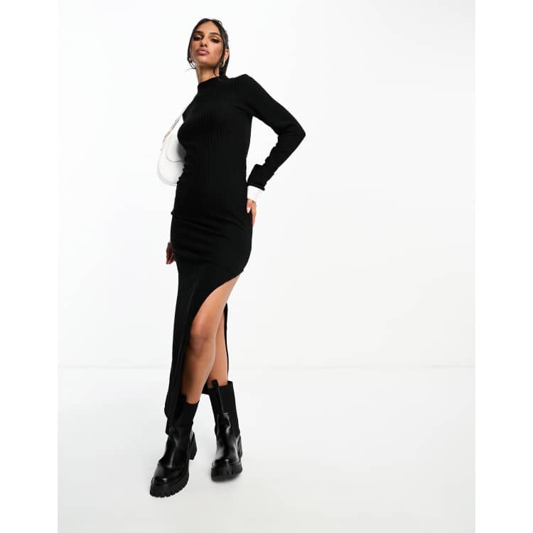 Asos black turtleneck outlet dress