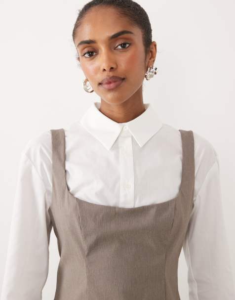 Brown Shirt Dresses | Shop at ASOS