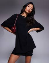 ASOS DESIGN hook & eye midi dress in chocolate brown