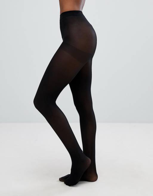ASOS DESIGN 2 pack 40 denier tights in black, 2 of 2