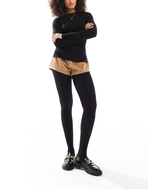 ASOS DESIGN 2 pack  80 denier tights in black - BLACK - view 1