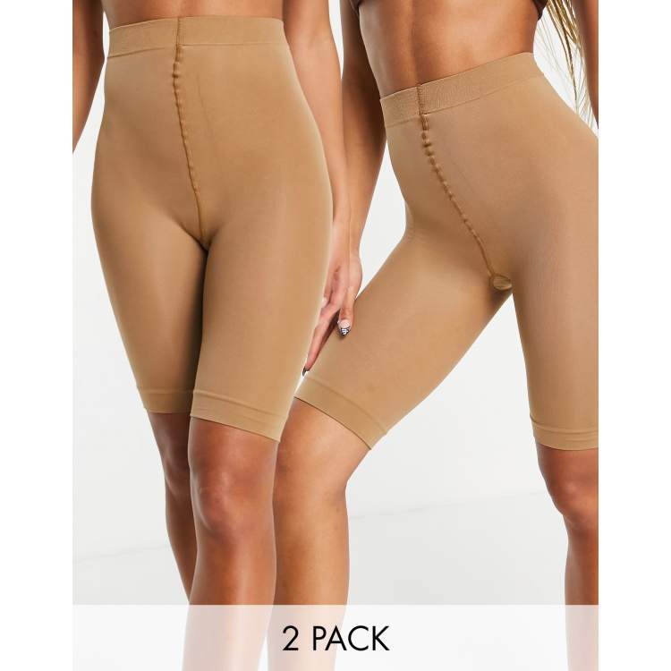 ASOS Padded Bum Enhancing Anti-chafing Shorts in Natural