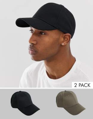 asos black cap