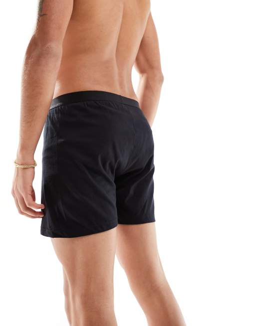 Boss Bodywear boxer shorts in black and burgundy