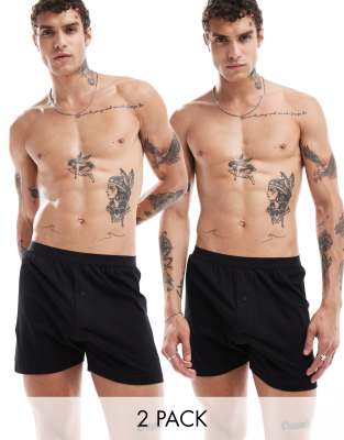 2 pack boxers in black