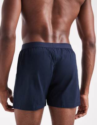 Asos Design 2 Pack Boxers In Blue