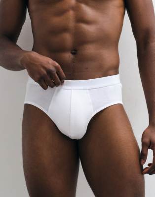 Asos Design 2 Pack Briefs In White