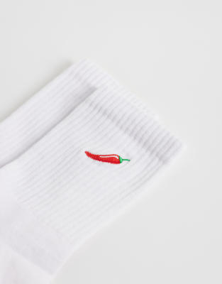 Asos Design 2-pack Chili Socks In White