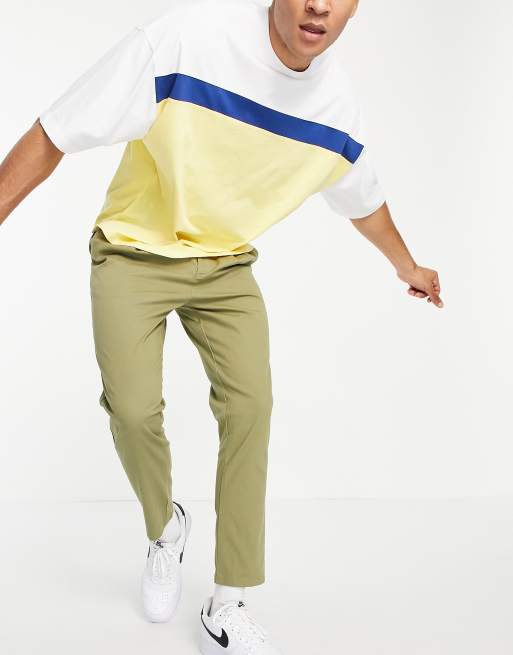 ASOS DESIGN 2 pack cigarette chinos with pleats in dark khaki and beige  save