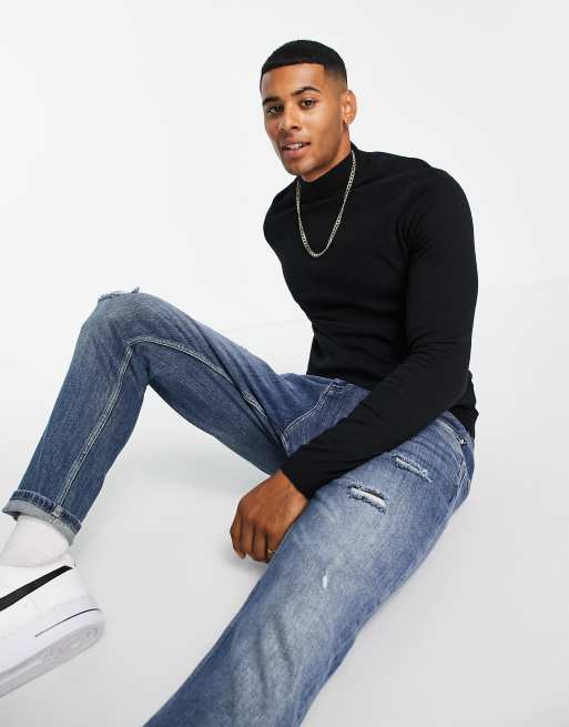 Blue jeans black sales jumper