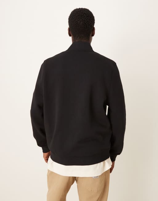 ASOS DESIGN essentials 2 pack quarter zip sweatshirt in black and grey