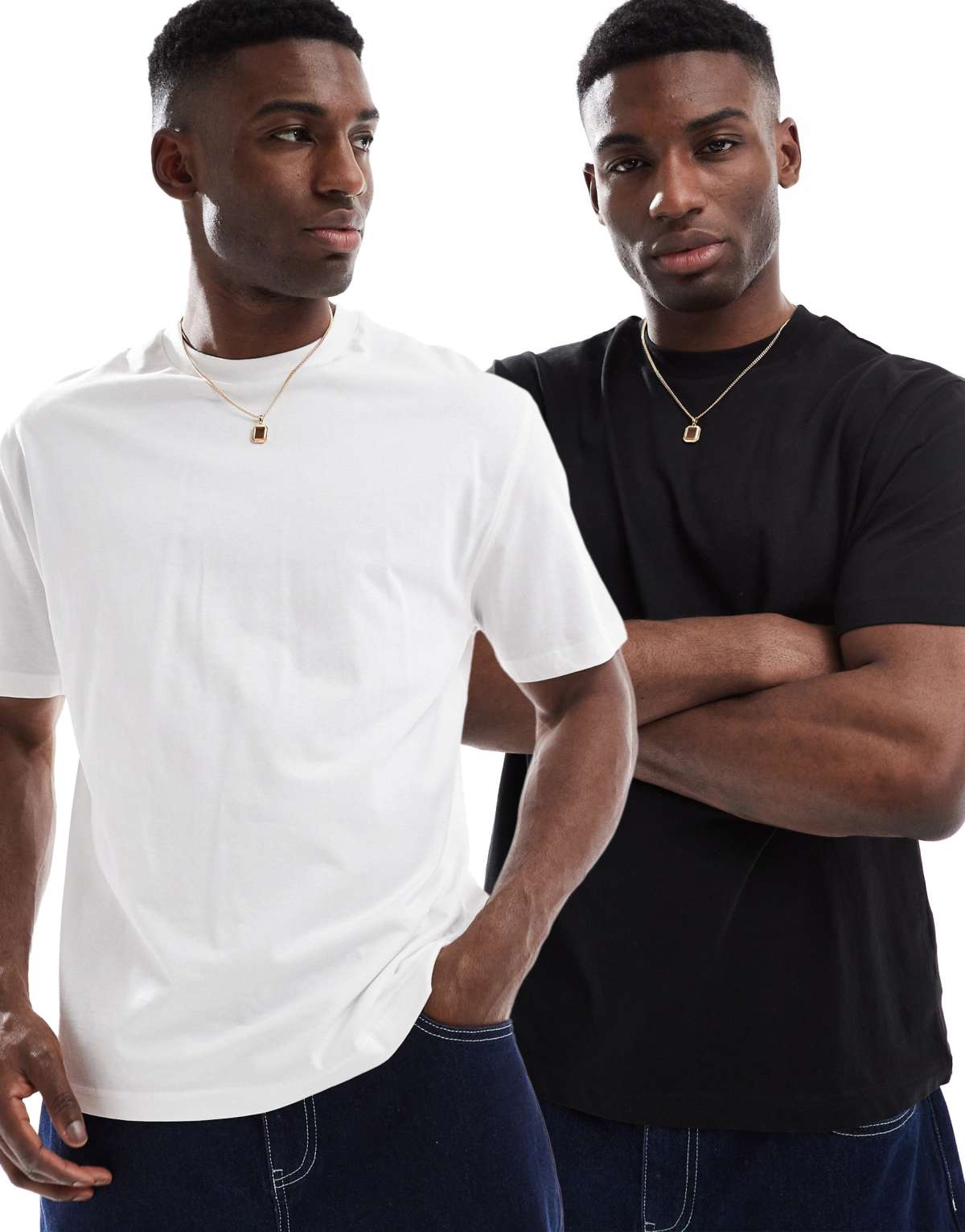 ASOS DESIGN 2 pack essential relaxed t-shirt in black and white