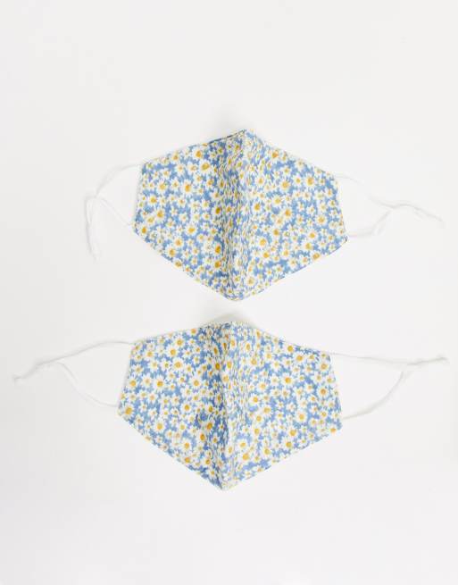 ASOS DESIGN 2-pack face covering with scrunchie and eye mask travel set in multi, 2 of 4