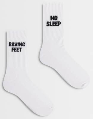 Asos Design 2 Pack Ibiza Socks In Multi
