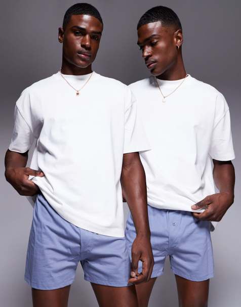ASOS DESIGN 2 pack jersey boxers with woven patch in charcoal - view 1