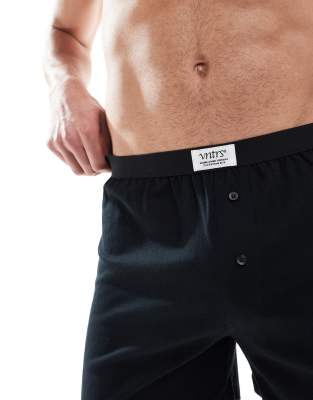 Asos Design 2 Pack Jersey Boxers With Woven Patch Waistband In Multi