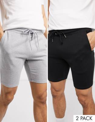 asos design jersey skinny shorts