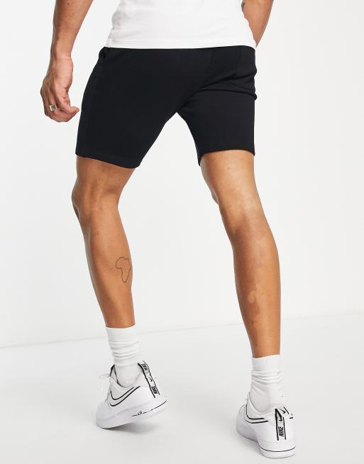 ASOS DESIGN 2 pack jersey skinny shorts in grey marl/ black, 2 of 4