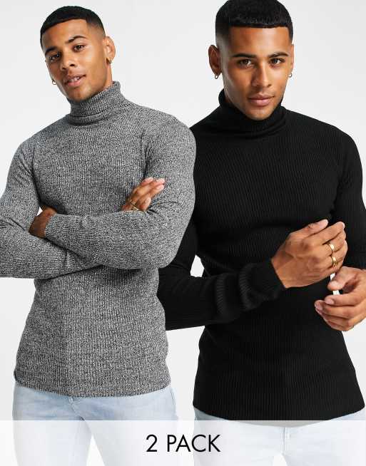 ASOS Turtle Neck Jumper In Black