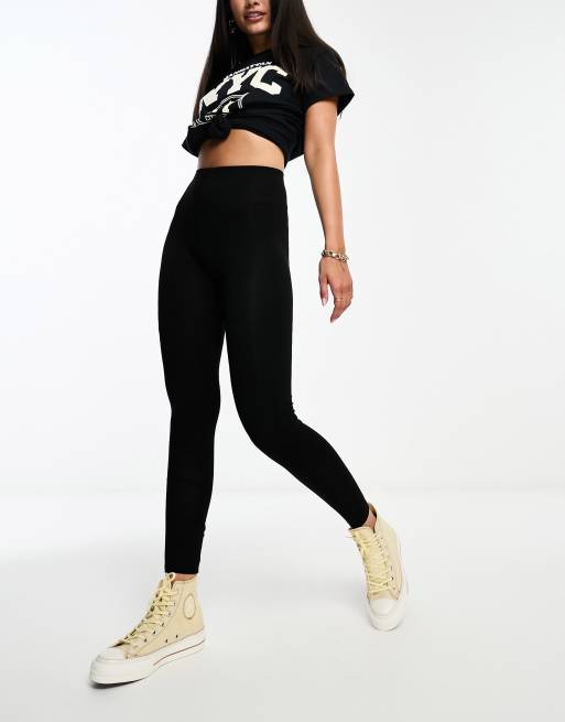 ASOS DESIGN 2 pack leggings in black