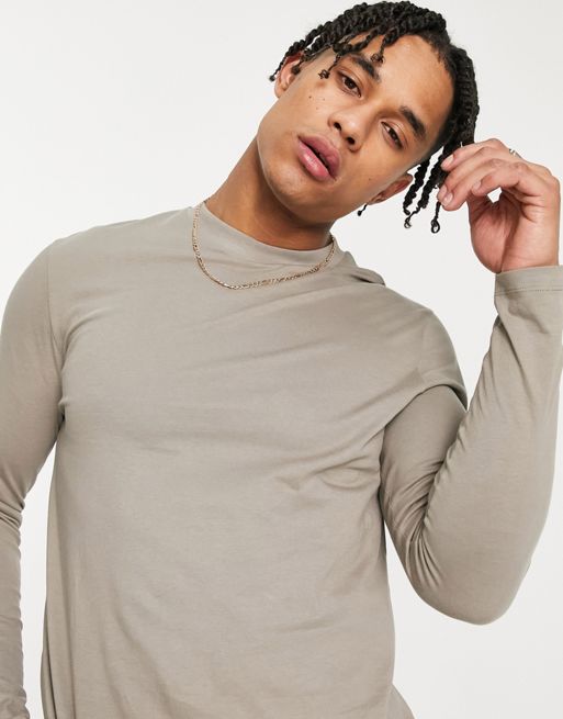 ASOS DESIGN long sleeve fitted shirt in white
