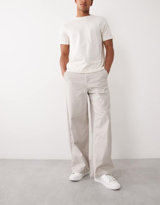 ASOS DESIGN 2 pack loose chinos in black and stone, 2 of 5