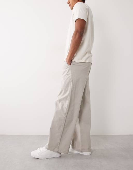 ASOS DESIGN 2 pack loose chinos in black and stone, 3 of 5