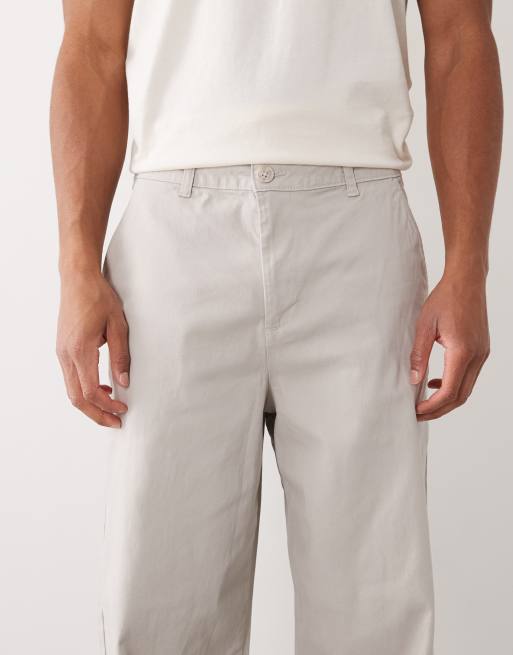 ASOS DESIGN 2 pack loose chinos in black and stone, 4 of 5