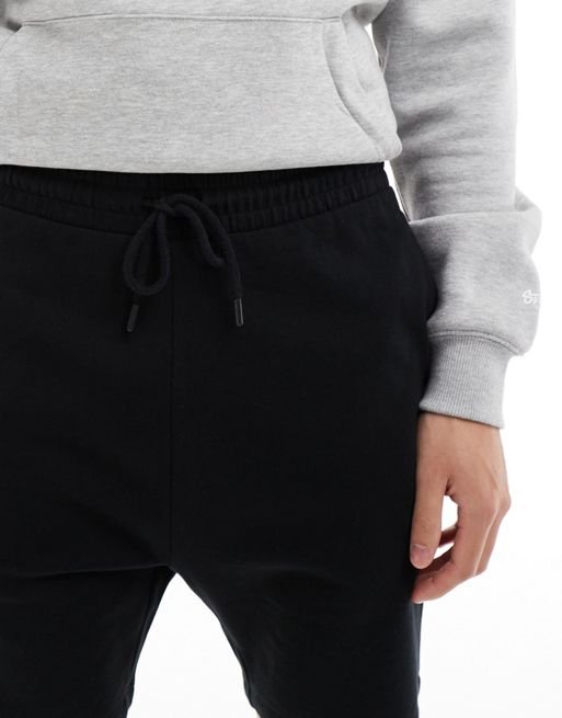 ASOS DESIGN slim jersey shorts in gray heather
