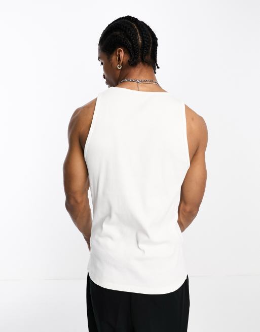 PUMA Men's 3 Pack Ribbed Tank Tops, White/Gray/Black, Small