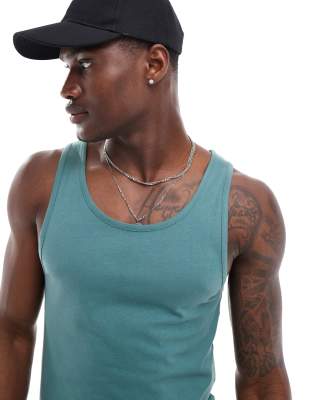 Asos Design 2 Pack Muscle Fit Tank Tops In Multi