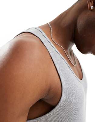 Asos Design 2-pack Muscle Rib Tank Tops In Multi