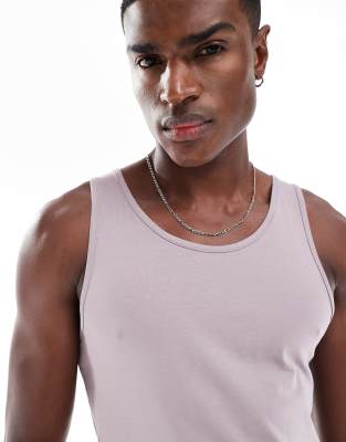 Shop Asos Design 2 Pack Muscle Tank Tops In Multi