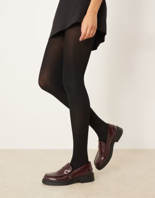 Asos Design 2 Pack Of 80 Denier Tights In Black