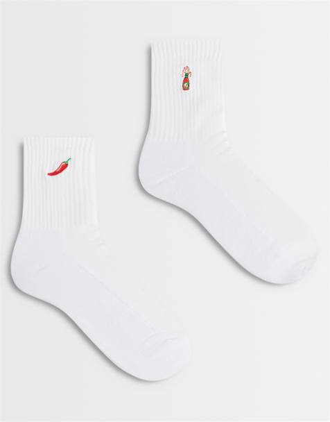 ASOS DESIGN 2 pack of chilli socks in multi - view 1